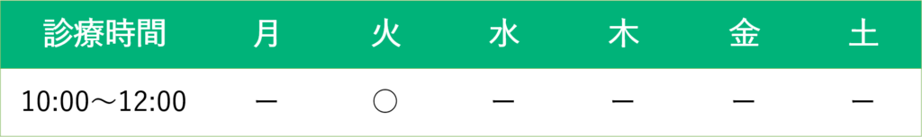 内科診療時間